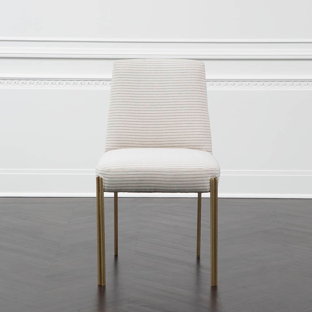 MELANGE DINING CHAIR - BURNISHED BRASS w/ LONDON METAL image number 1